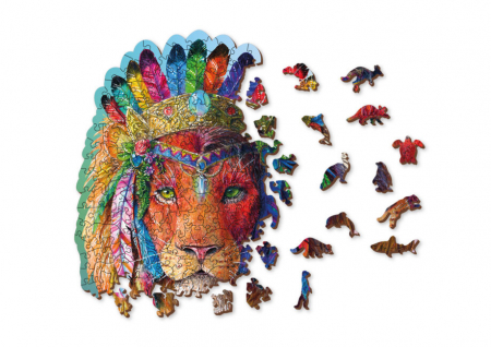 Puzzle 2D, din lemn, Leu mistic, 250 piese [1]