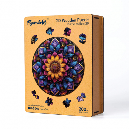Puzzle 2D, din lemn, Mandala, 200 piese [6]