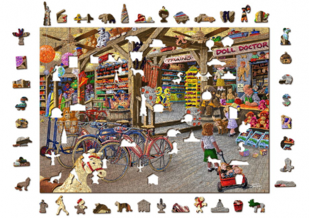 Puzzle 2D, din lemn, Magazinul cu jucariii, 1010 piese [0]