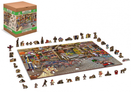 Puzzle 2D, din lemn, Magazinul cu jucariii, 1010 piese [2]