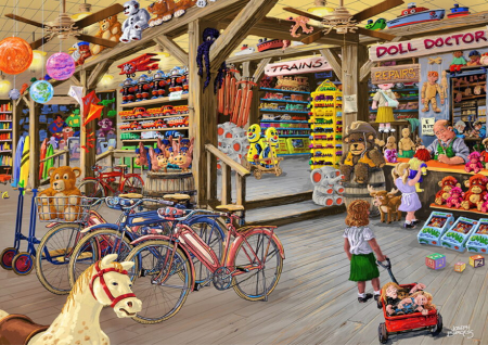 Puzzle 2D, din lemn, Magazinul cu jucariii, 1010 piese [1]