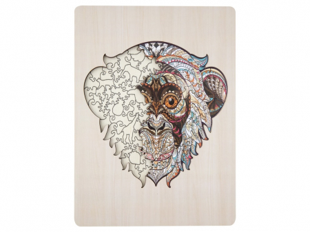 Puzzle 2D, din lemn, Maimuta, 133 piese [4]