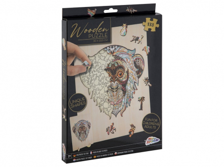 Puzzle 2D, din lemn, Maimuta, 133 piese [7]