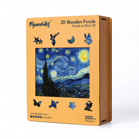 Puzzle 2D, din lemn, Noapte instelata, 200 piese [6]