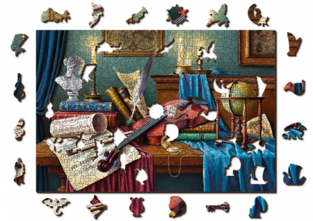 Puzzle 2D, din lemn, Masa cu vioara, 505 piese [0]