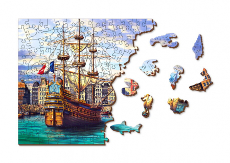 Puzzle 2D, din lemn, Nave in port, 505 piese [6]