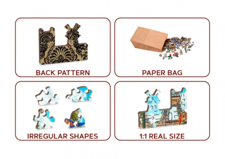 Puzzle 2D, din lemn, O zi in Paris, 505 piese [3]