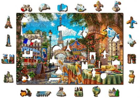 Puzzle 2D, din lemn, O zi in Paris, 505 piese [0]