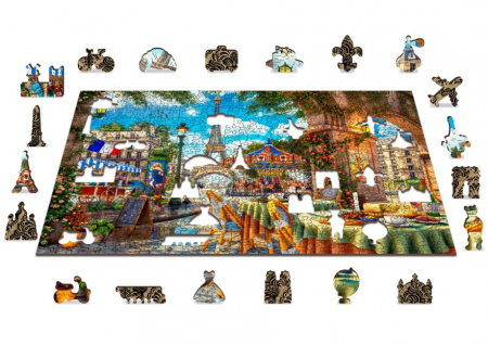 Puzzle 2D, din lemn, O zi in Paris, 505 piese [4]