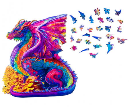 Puzzle 2D, din lemn, Dragon, 300 piese [1]