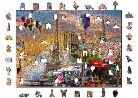 Puzzle 2D, din lemn, Primavara in Paris, 1010 piese [0]