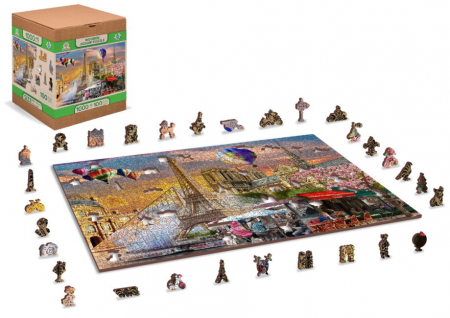 Puzzle 2D, din lemn, Primavara in Paris, 1010 piese [8]