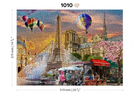 Puzzle 2D, din lemn, Primavara in Paris, 1010 piese [6]