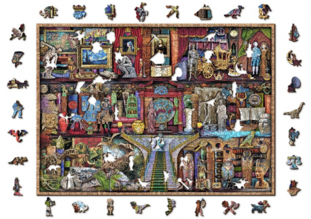 Puzzle 2D, din lemn, Rafturi de muzeu, 1010 piese [0]