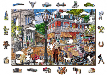 Puzzle 2D, din lemn, Strada centrala, 505 piese [0]