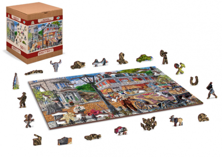 Puzzle 2D, din lemn, Strada centrala, 505 piese [5]