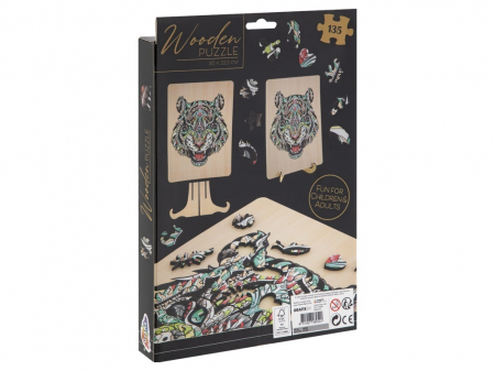 Puzzle 2D, din lemn, Tigru, 135 piese [8]