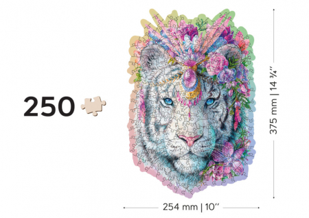 Puzzle 2D, din lemn, Tigru mistic, 250 piese [6]