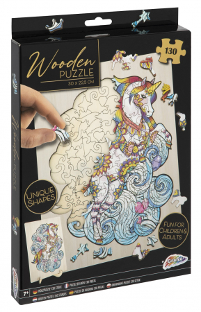 Puzzle 2D, din lemn, Unicorn, 129 piese AVAN [6]
