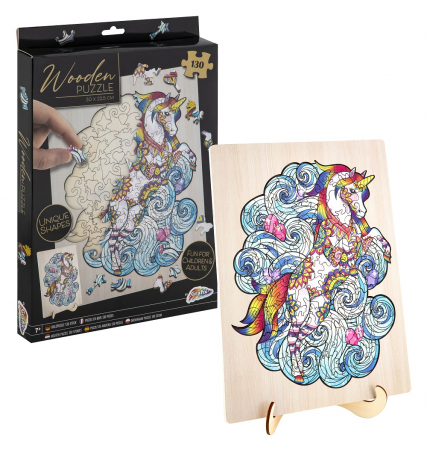 Puzzle 2D, din lemn, Unicorn, 129 piese AVAN [5]