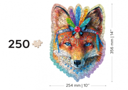 Puzzle 2D, din lemn, Vulpe mistica, 150 piese [2]