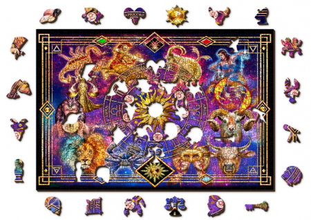 Puzzle 2D, din lemn, Zodiac, 505 piese [0]