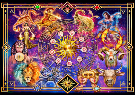Puzzle 2D, din lemn, Zodiac, 505 piese [1]
