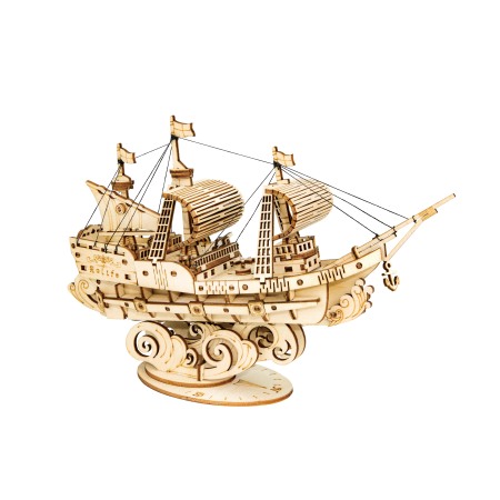 Puzzle 3D Sailing Ship, Lemn, 118 piese [1]