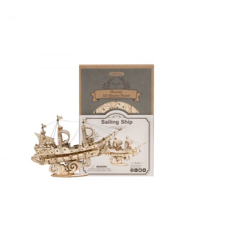 Puzzle 3D Sailing Ship, Lemn, 118 piese [5]