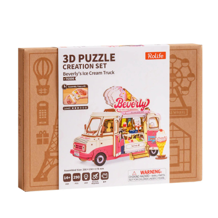 Puzzle 3D, Rulota de inghetata a lui Beverly, 290 piese [12]