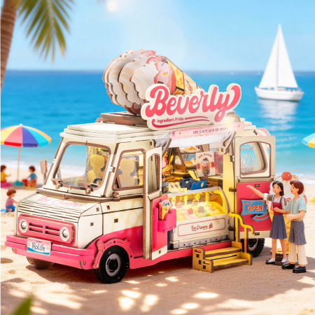 Puzzle 3D, Rulota de inghetata a lui Beverly, 290 piese [10]