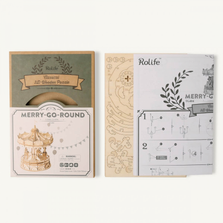 Puzzle 3D Carusel, Lemn, 178 piese [2]