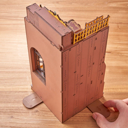 Book Nook, Casuta DIY, Colt linistit de biblioteca, 196 piese [10]
