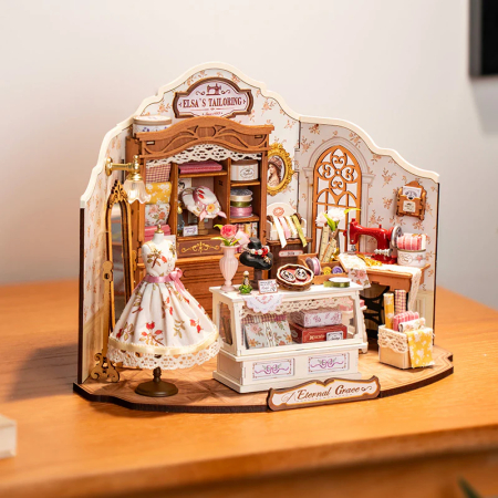 Puzzle 3D, Casuta DIY, Atelierul de croitorie al Elsei, 266 piese [9]