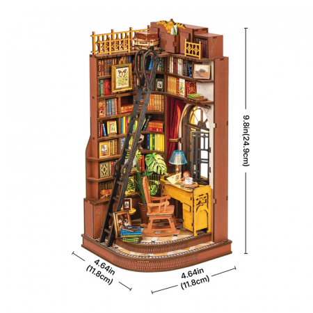 Book Nook, Casuta DIY, Colt linistit de biblioteca, 196 piese [1]