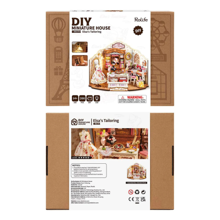 Puzzle 3D, Casuta DIY, Atelierul de croitorie al Elsei, 266 piese [14]