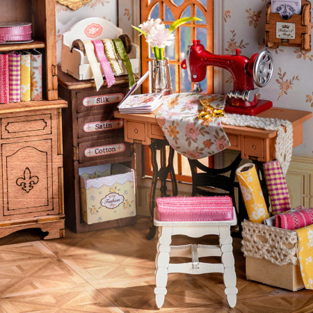 Puzzle 3D, Casuta DIY, Atelierul de croitorie al Elsei, 266 piese [5]