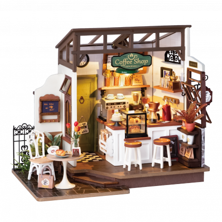 Casute DIY - Puzzle 3D, Casuta DIY, Cafenea rafinata, 183 piese