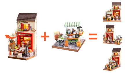 Puzzle 3D, Casuta DIY, Librarie in Viena, 290 piese [3]