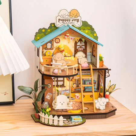 Book Nook, Casuta DIY, Hotelul Catelusilor, 230 piese [6]