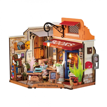 Casute DIY - Book Nook, Casuta DIY, Libraria de la Colt, 108 piese