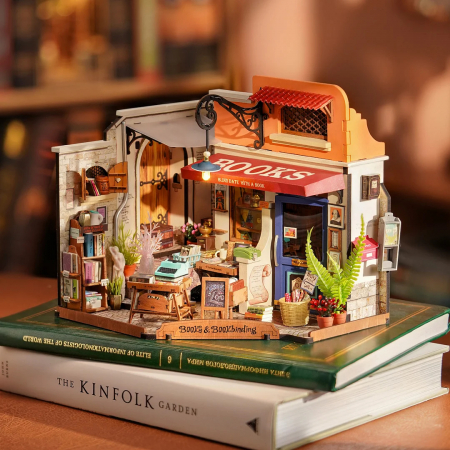 Book Nook, Casuta DIY, Libraria de la Colt, 108 piese [1]