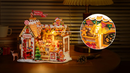 Puzzle 3D, Casuta DIY, Casuta de turta dulce, 250 piese [8]