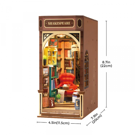 Book Nook, Cotor de carte DIY, Librarie, 194 piese [1]