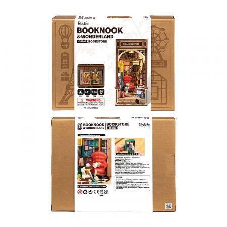 Book Nook, Cotor de carte DIY, Librarie, 194 piese [7]