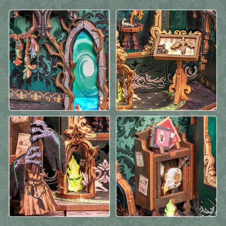 Book Nook , Cotor de carte DIY, Vraciul umbrelor, 98 piese [9]