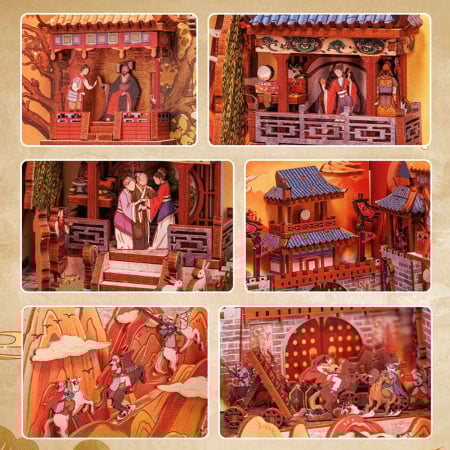 Puzzle 3D, Cotor de carte DIY, Legenda lui Mulan , 298 piese [8]