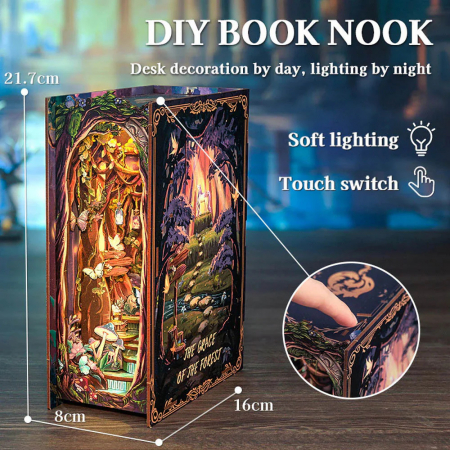Puzzle 3D, Cotor de carte DIY, Gratia padurii, 89 piese [4]