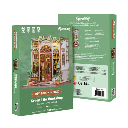 Book nook, Cotor de carte DIY, Libraria Viata Verde, 196 piese [9]