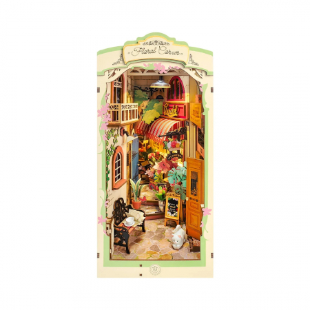 Casute DIY - Book Nook, Cotor de carte DIY, Colt cu flori, 164 piese
